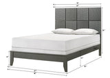 Denker Gunmetal King Panel Bed - Ornate Home