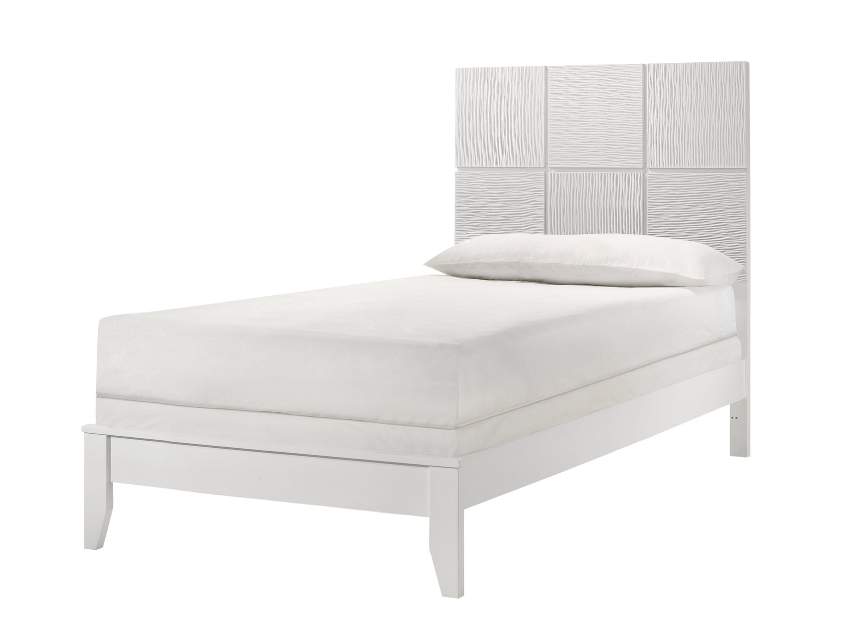 Denker White Full Panel Bed - Ornate Home