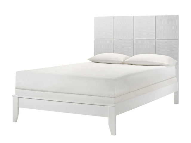 Denker White King Panel Bed - Ornate Home