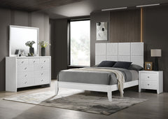 Denker White Queen Panel Bed - Ornate Home