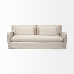 Denly Beige Slipcover Three Seater Sofa - Ornate Home