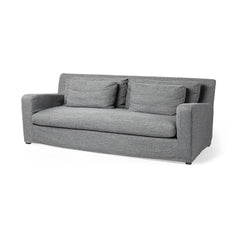 Denly Castlerock Gray Slipcover Three Seater Sofa - Ornate Home