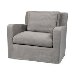 Denly Flint Gray Slipcover Upholstered Arm Chair - Ornate Home