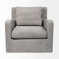 Denly Flint Gray Slipcover Upholstered Arm Chair - Ornate Home