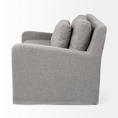 Denly Flint Gray Slipcover Upholstered Arm Chair - Ornate Home