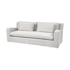 Denly Frost Gray Slipcover Three Seater Sofa - Ornate Home