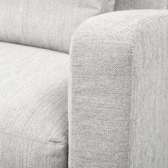 Denly Frost Gray Slipcover Three Seater Sofa - Ornate Home