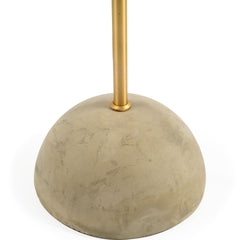 Denmark Black/Gold Concrete Base Metal Shade Floor Lamp - Ornate Home