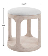 Dennen Oak Ottoman - Ornate Home