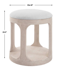 Dennen Oak Ottoman - Ornate Home