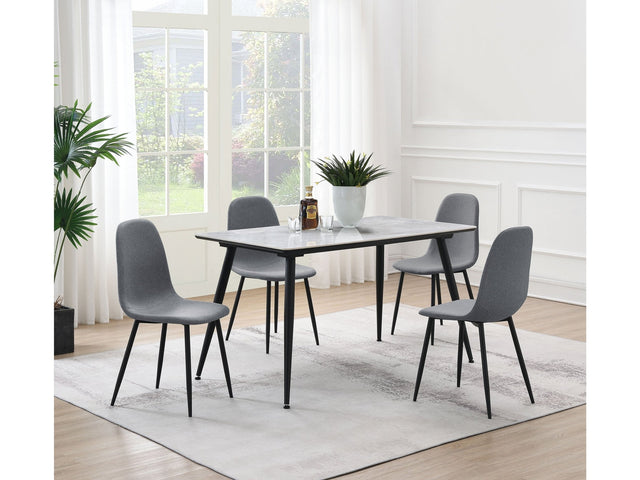 Dennison Grey Marble Dining Room Set - Ornate Home