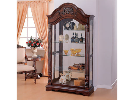 Denton Cherry Curio Cabinet - Ornate Home