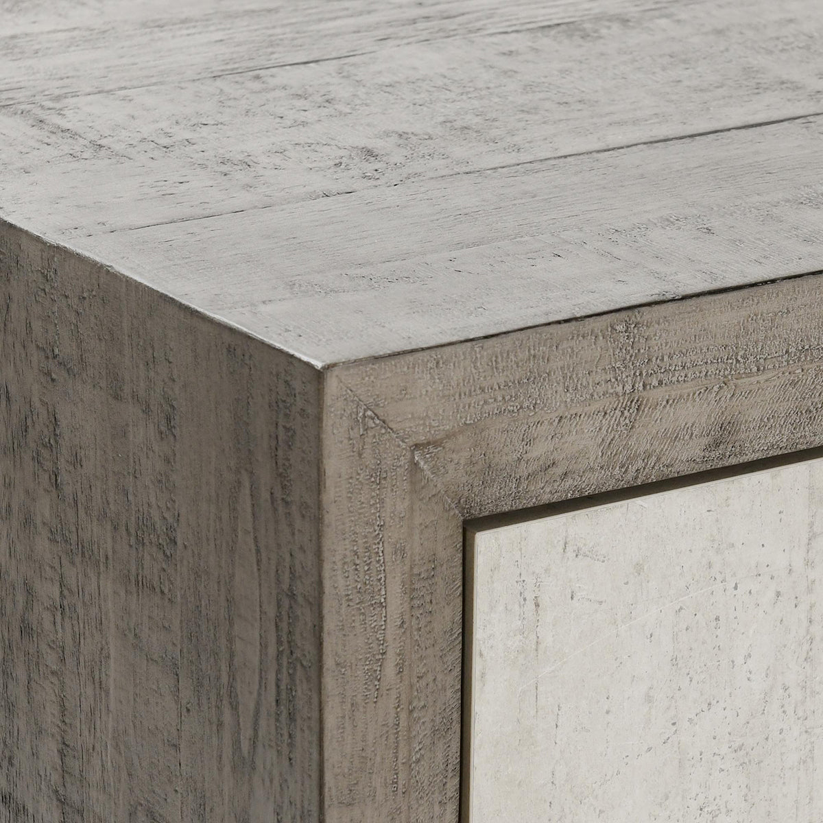 Denver Distressed Gray/Weathered Chalk Cabinet - Ornate Home