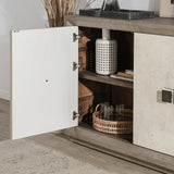 Denver Distressed Gray/Weathered Chalk Cabinet - Ornate Home