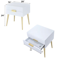 Denvor White End Table - Ornate Home
