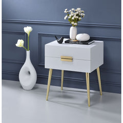 Denvor White End Table - Ornate Home