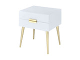 Denvor White End Table - Ornate Home