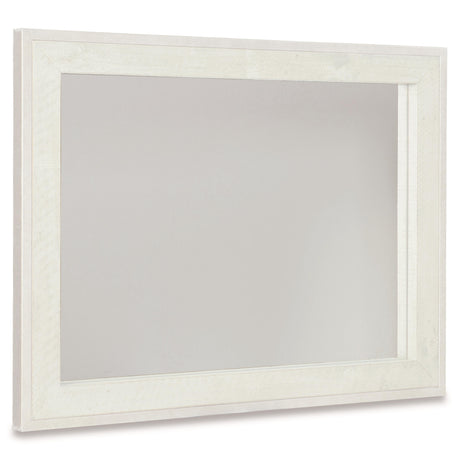 Denys Brushed White Mirror - Ornate Home