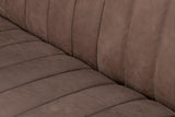 Denys Grey Leather Sofa - Ornate Home