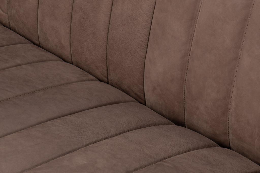 Denys Grey Leather Sofa - Ornate Home