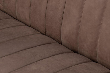 Denys Grey Leather Sofa - Ornate Home