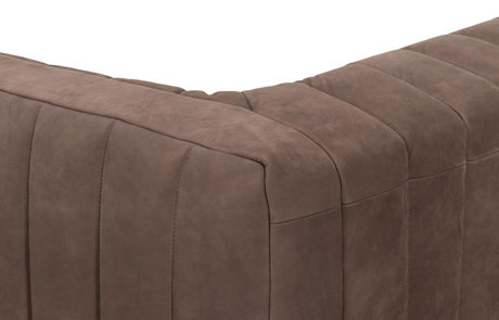 Denys Grey Leather Sofa - Ornate Home