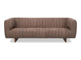 Denys Grey Leather Sofa - Ornate Home