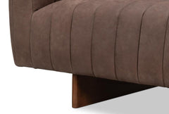 Denys Grey Leather Sofa - Ornate Home