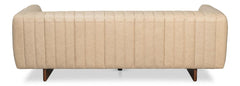 Denys White Leather Sofa - Ornate Home