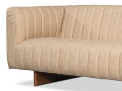 Denys White Leather Sofa - Ornate Home