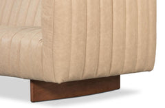 Denys White Leather Sofa - Ornate Home