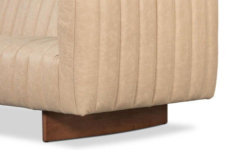 Denys White Leather Sofa - Ornate Home