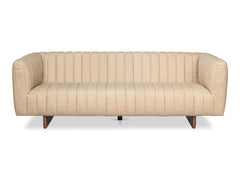 Denys White Leather Sofa - Ornate Home