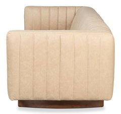 Denys White Leather Sofa - Ornate Home