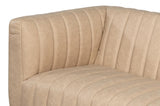 Denys White Leather Sofa - Ornate Home