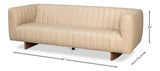 Denys White Leather Sofa - Ornate Home
