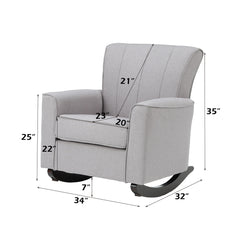 Denzell Gray Rocking Chair - Ornate Home