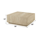 Deon Beige Travertine Coffee Table - Ornate Home