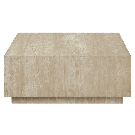 Deon Beige Travertine Coffee Table - Ornate Home