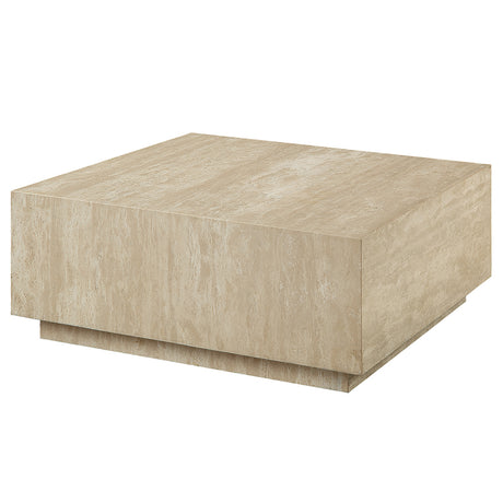 Deon Beige Travertine Coffee Table - Ornate Home