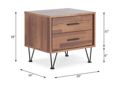 Deoss Walnut Nightstand/Accent Table - Ornate Home