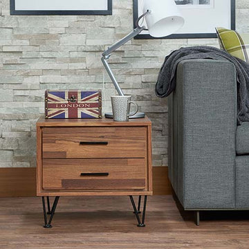 Deoss Walnut Nightstand/Accent Table - Ornate Home