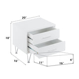 Deoss White Nightstand/Accent Table - Ornate Home