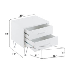 Deoss White Nightstand/Accent Table - Ornate Home