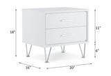 Deoss White Nightstand/Accent Table - Ornate Home
