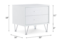 Deoss White Nightstand/Accent Table - Ornate Home