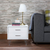 Deoss White Nightstand/Accent Table - Ornate Home