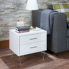 Deoss White Nightstand/Accent Table - Ornate Home