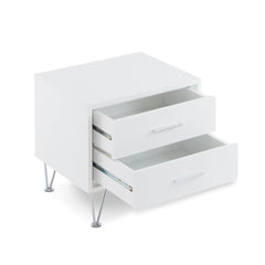 Deoss White Nightstand/Accent Table - Ornate Home