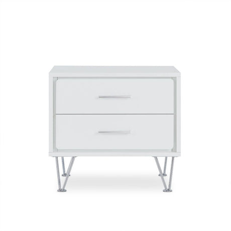 Deoss White Nightstand/Accent Table - Ornate Home